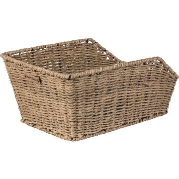 Basil Cento Rattan Look Fietsmand - Achter - Kunststof rotan - Seagrass