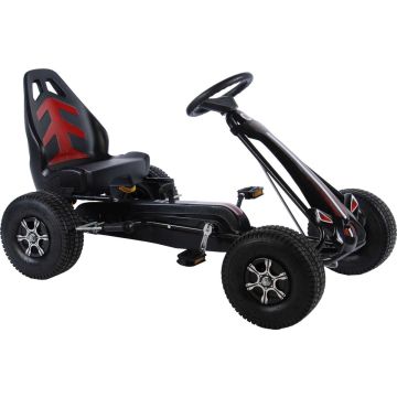 Volare Go Kart Racing Car - Jongens - Groot - Luchtbanden - Zwart