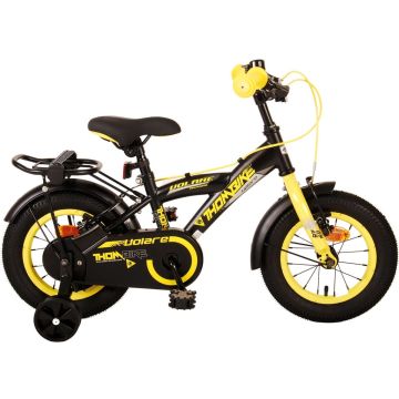 Volare Thombike Kinderfiets - Jongens - 12 inch - Zwart Geel - Twee Handremmen