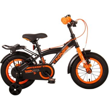 Volare Thombike Kinderfiets - Jongens - 12 inch - Zwart Oranje - Twee Handremmen