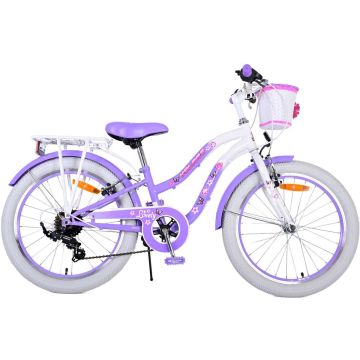 Volare Lovely Kinderfiets - Meisjes - 20 inch - Paars - 7 versnellingen