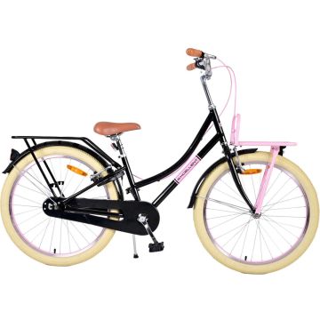 Volare Excellent Kinderfiets - Meisjes - 24 inch - Zwart - Twee handremmen