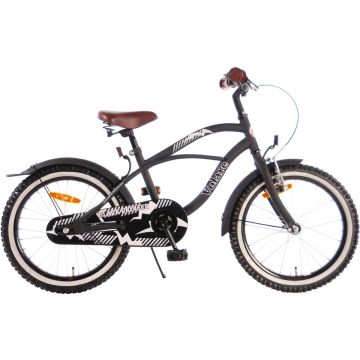 Volare Black Cruiser Kinderfiets - Jongens - 18 inch - Zwart - 95% afgemonteerd