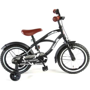 Volare Black Cruiser Kinderfiets - Jongens - 14 inch - Zwart - 95% afgemonteerd