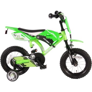 Volare Motobike Kinderfiets - Jongens - 12 inch - Groen - 95% afgemonteerd