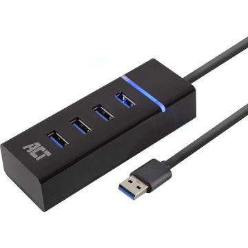 ACT USB Hub 3.0 – USB Hub 4 USB poort – Superspeed 5 Gbps - AC6300