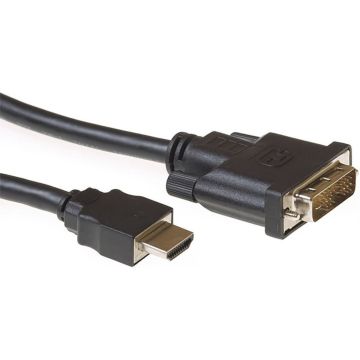 ACT DVI HDMI Kabel | 1x HDMI A Male | 1x DVI-D Single Link Male 18+1 | 2 meter | AC7520