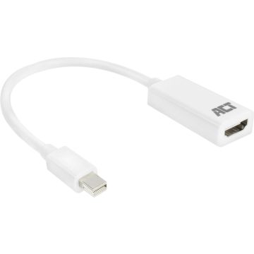 ACT Mini DisplayPort naar HDMI adapter – 1080P - 0,15 meter - Wit – AC7525