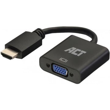 ACT HDMI naar VGA adapter, met audio, male naar female, 0,15 meter - AC7535