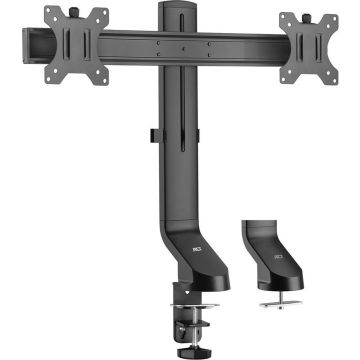 ACT Monitorarm | Crossbar | 2 Schermen tot 27" | VESA | Kantelen - Roteren - Zwenken | Hoogte verstelbaar | Ergonomisch - AC8322