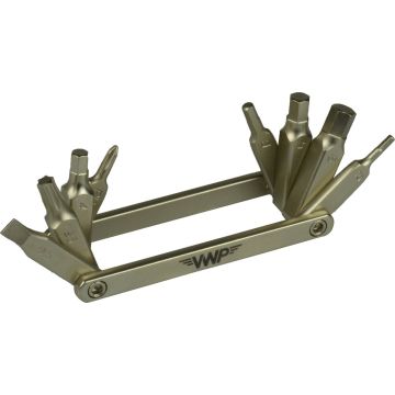 Vwp 8-in-1 Mini Multitool 7 Cm 8 Functies Zwart/zilver