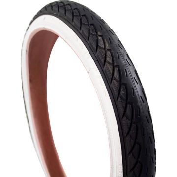 Deli Tire Buitenband SA-206 16 x 1.75 zw wit