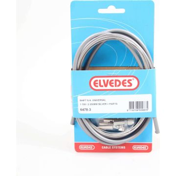 Versnellingskabelset Elvedes 1700 / 2250 mm universeel Sturmey Archer RVS - zilver (op kaart)