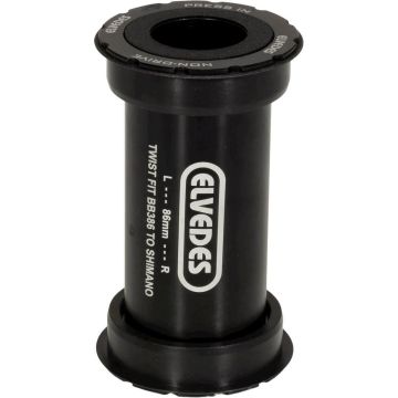 Elvedes Bottom Bracket T-fit Bb385 Shimano Zwart