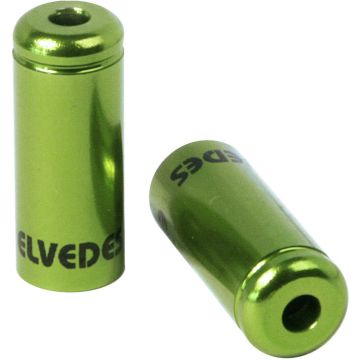 Elvedes kabelhoedje 5mm aluminium groen(10x)