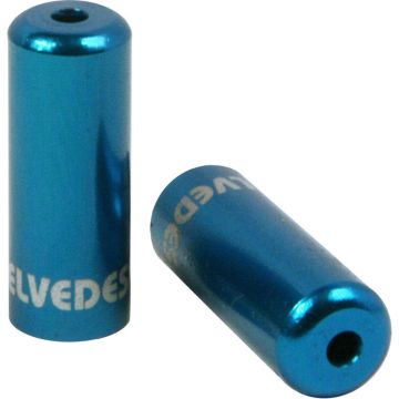 Elvedes kabelhoedje 4,2mm aluminium blauw(10x)