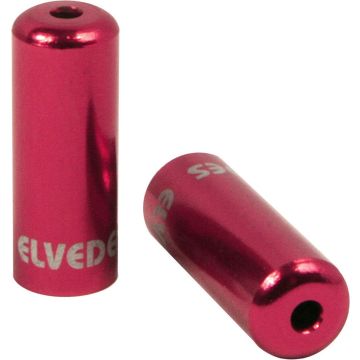 Elvedes kabelhoedje 4,2mm aluminium rood (10x)