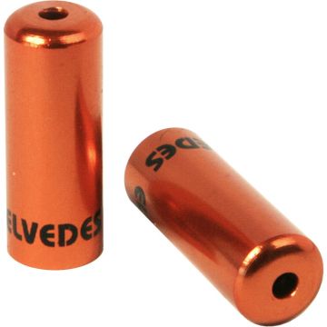 Elvedes kabelhoedje 4,2mm aluminium oranje(10x)