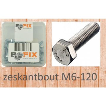 Bofix Zeskant Bout M6 X 120 Mm Verzinkt 12 Stuks (217692)