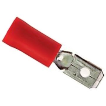 Tom Kabelschoen / Stekker Man Plat 2.8 Cm Rood 25 Stuks