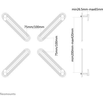 Neomounts by Newstar FPMA-VESANON VESA adapter - Zwart