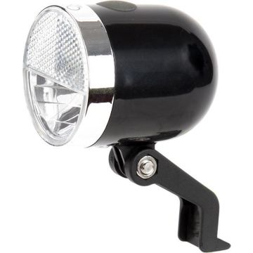 Ikzi NERO - Fietskoplamp - Retro - 10 Lux - Batterij - Zwart