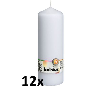 12 stuks Bolsius wit stompkaarsen 170/70 (56 uur)