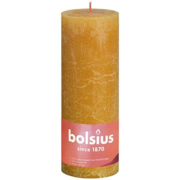 Bolsius Stompkaars Honeycomb Yellow Ø68 mm - Hoogte 19 cm - Geel - 85 Branduren