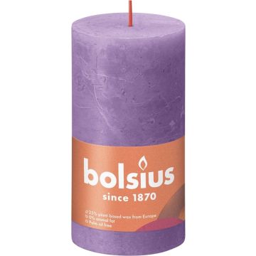 Bolsius Stompkaars Vibrant Violet Ø68 mm - Hoogte 13 cm - Violet - 60 Branduren