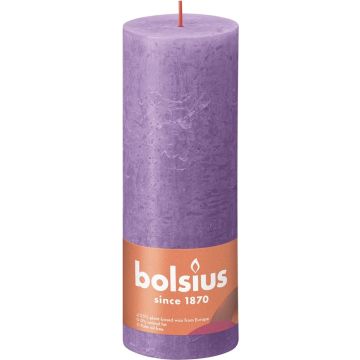 Bolsius Stompkaars Vibrant Violet Ø68 mm - Hoogte 19 cm - Violet - 85 Branduren