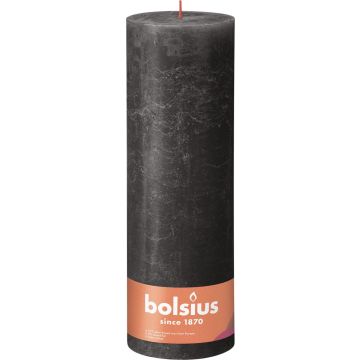 Bolsius Stompkaars Stormy Grey Ø100 mm - Hoogte 30 cm - Donkergrijs - 200 branduren