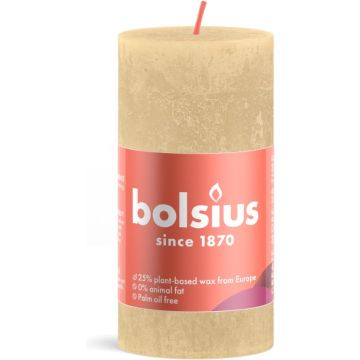 Bolsius - Rustiek stompkaars shine 100 x 50 mm Oat beige kaars