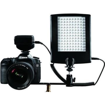 Falcon Eyes LED Lamp met Flitser DV-120FV op Batterij