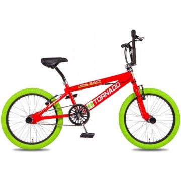 Freestyle BMX 20 Royal-Bugatti - rood met groene banden