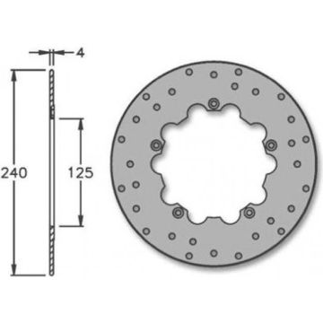 Remschijf IGM Gilera DNA 50/125cc voorrem 240x125x4mm