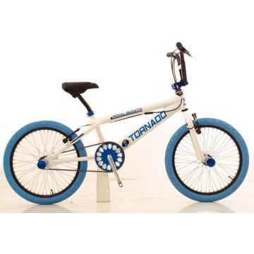 Freestyle BMX 20" Royal-Bugatti - wit met blauwe banden