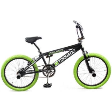 Freestyle BMX 20" Royal-Bugatti - mat zwart met groene banden