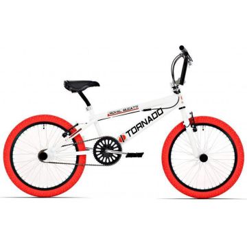 Freestyle BMX 20" Royal-Bugatti - wit met rode banden