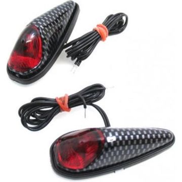 Lamp led set plak lamp Rood/ huis carbon