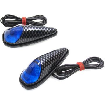 Lamp led set plak lamp Blauw/ huis carbon