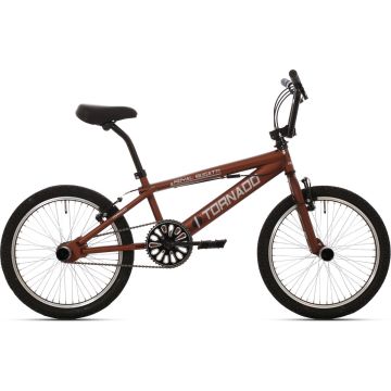 Freestyle BMX 20" Royal Bugatti - donkerbruin mat zwart met zwarte banden