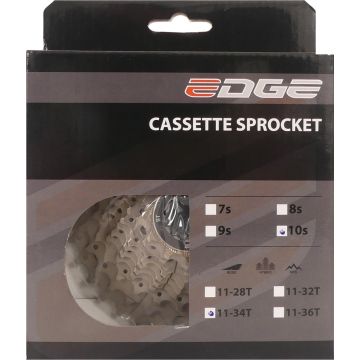 Cassette 10 speed Edge CSM6010 11-34T - zilver