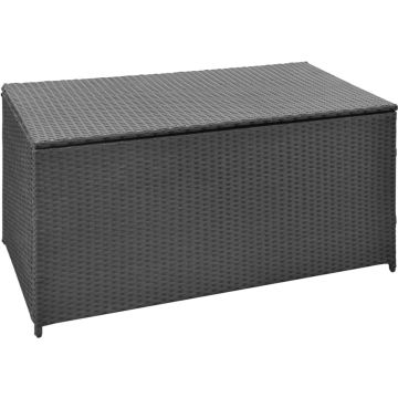 vidaXL Tuinbox 120x50x60 cm poly rattan zwart