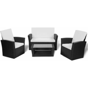 vidaXL-4-delige-Loungeset-met-kussens-poly-rattan-zwart