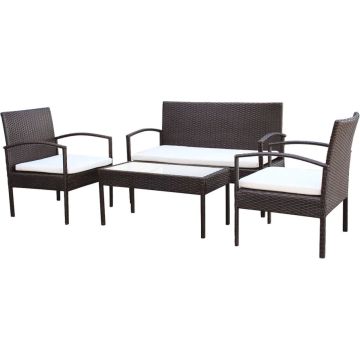 vidaXL-4-delige-Loungeset-met-kussens-poly-rattan-bruin