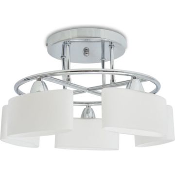 vidaXL Plafondlamp met ellipsvormige glazen kappen 5xE14 200W