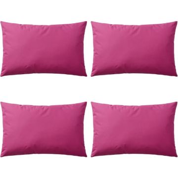 vidaXL Buitenkussens 60x40 cm roze 4 st