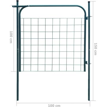 vidaXL Tuinpoort 100x100 cm groen