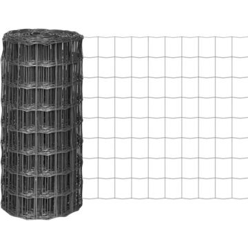 vidaXL Euro hek 10x0,8 m staal grijs