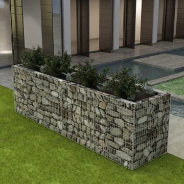 vidaXL Gabion plantenbak verhoogd 360x90x100 cm staal